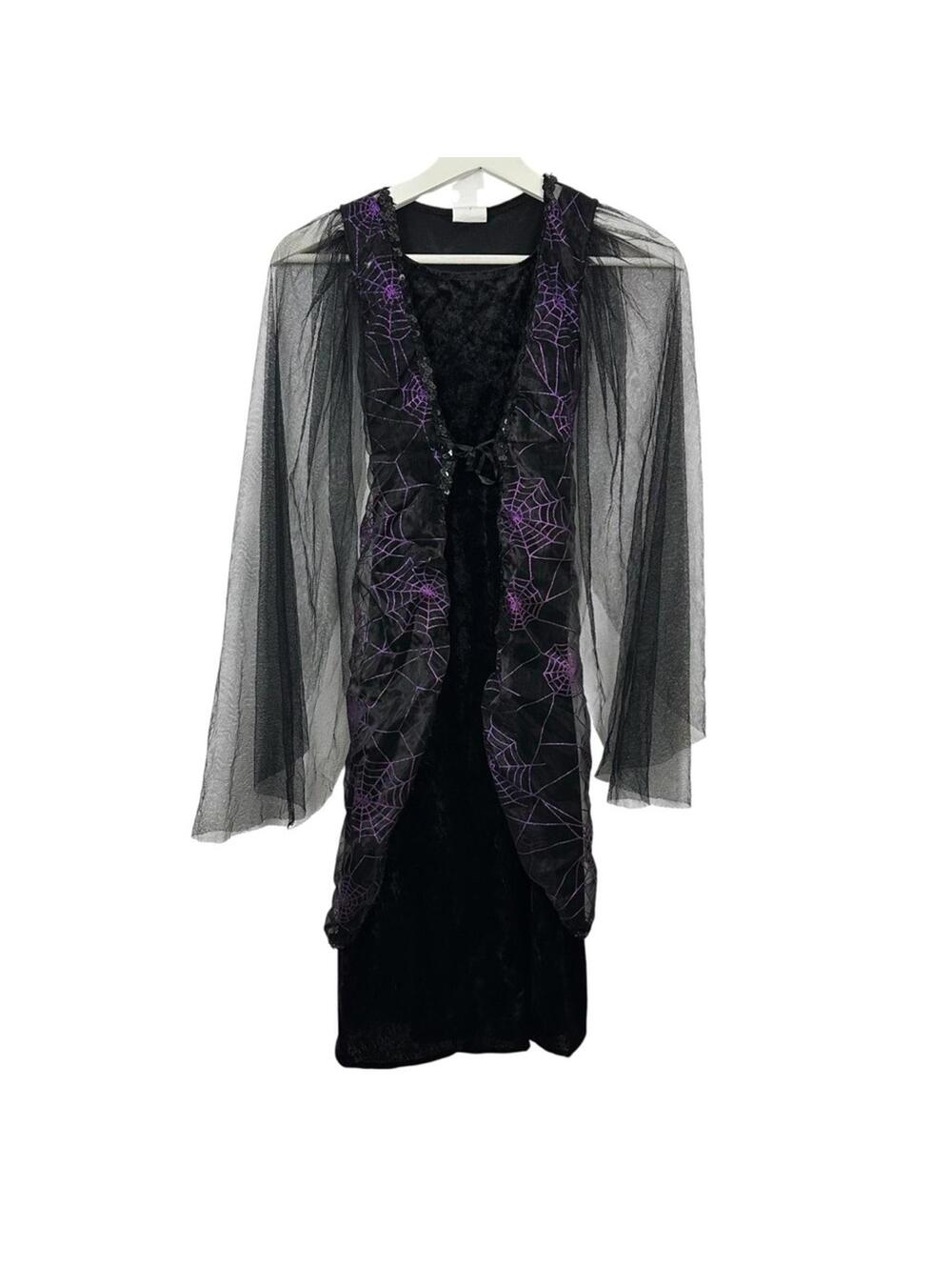 Wicked Bat Girls Purple Black Costume Dress Size S